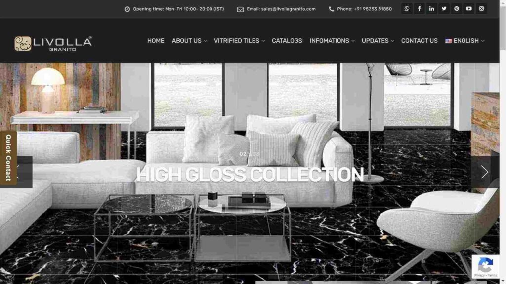 Monochrome furniture showcase